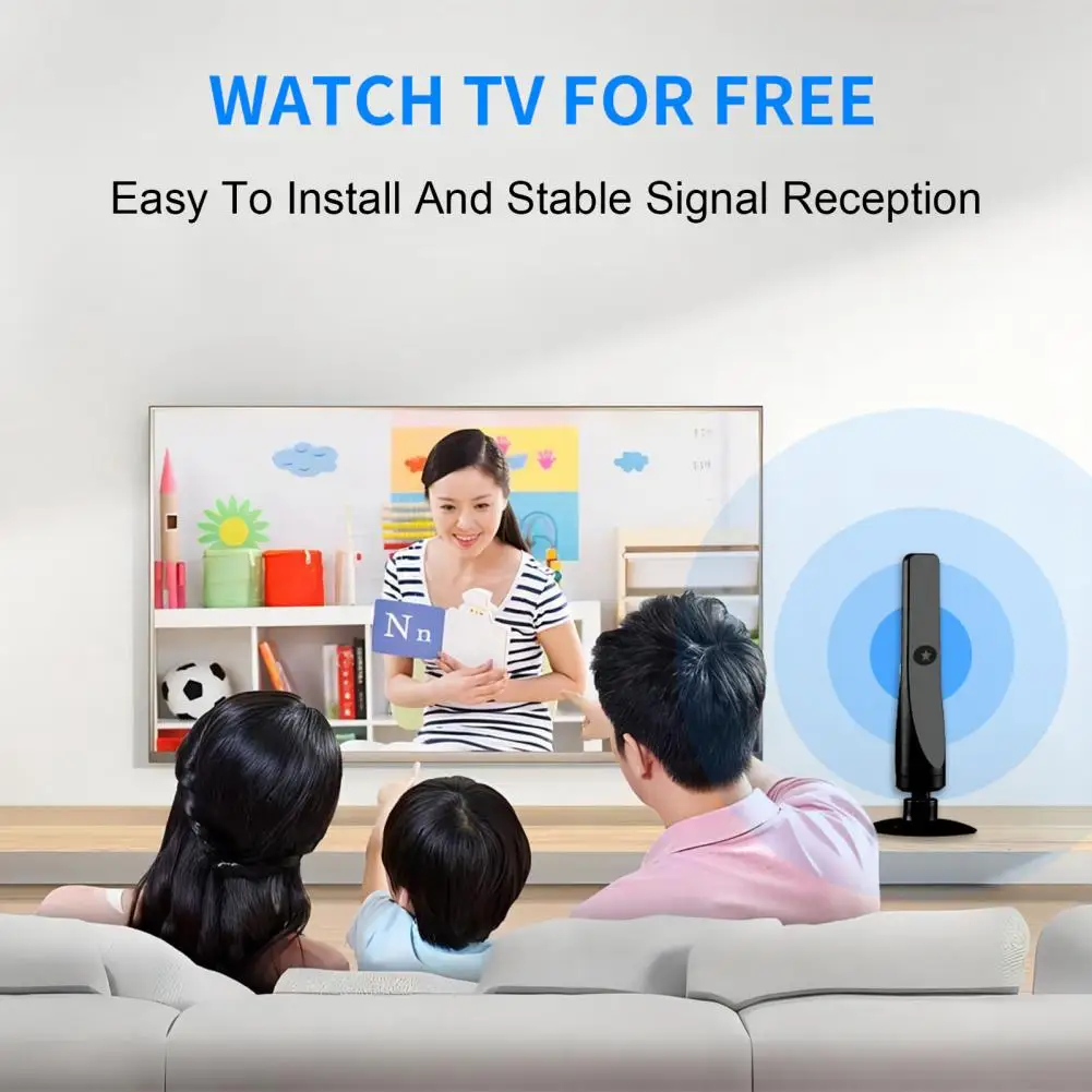 Tv Antenna High Gain Indoor Digital Antenna Amplified Signal Booster for Wide Range Hdtv Reception Upgrade Home Entertainment