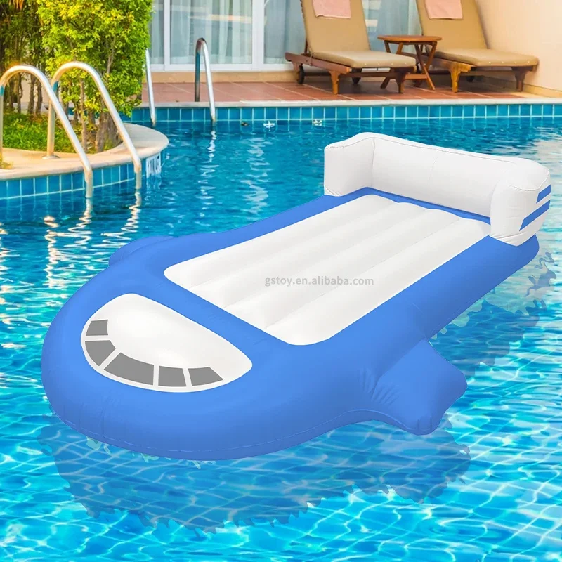 

Wholesale airplane pool toys water air mattress swimming blow up floating bed Inflatable pool float