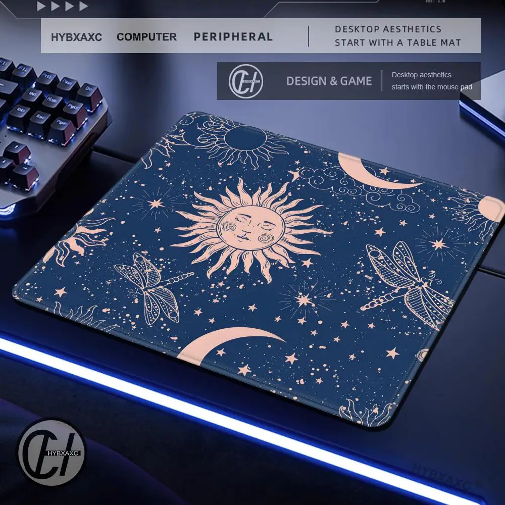 

Sun and Moon Desk Mat Astrology Keyboard Deskpad 90x40 Mouse Pad PC Gaming cabinet Pad XSCelestial Pink Blue Space Mousepad
