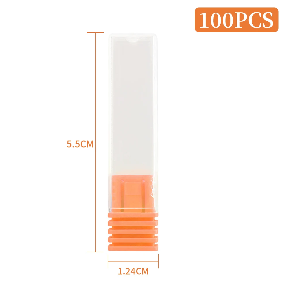 50/100Pcs Clear Nail Drill Bit Holder Storage Box Empty Container Milling Cutter Displayer Empty Box Acrylic Nail Accessory