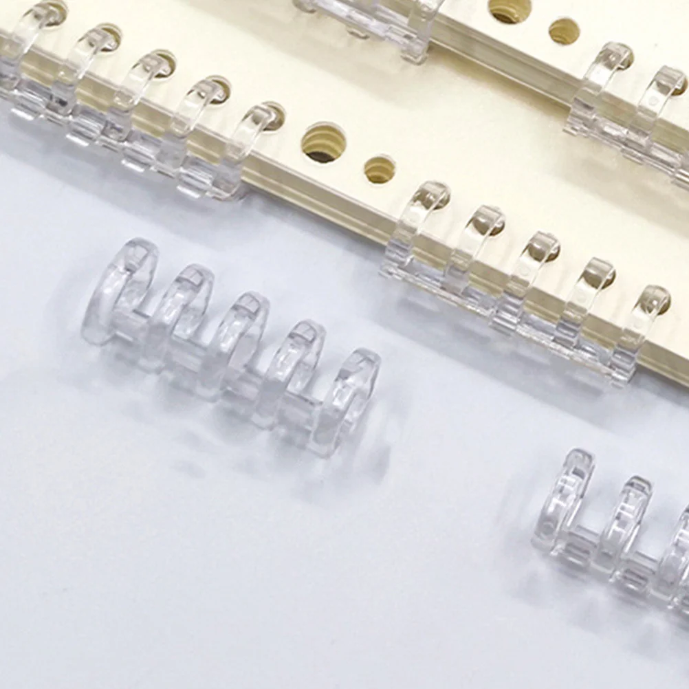 20pcs 5-Hole Plastic Binder Rings Detachable Book Binder Rings For Index Cards Loose Leaf Scrapbooking Stationery Craft Ring