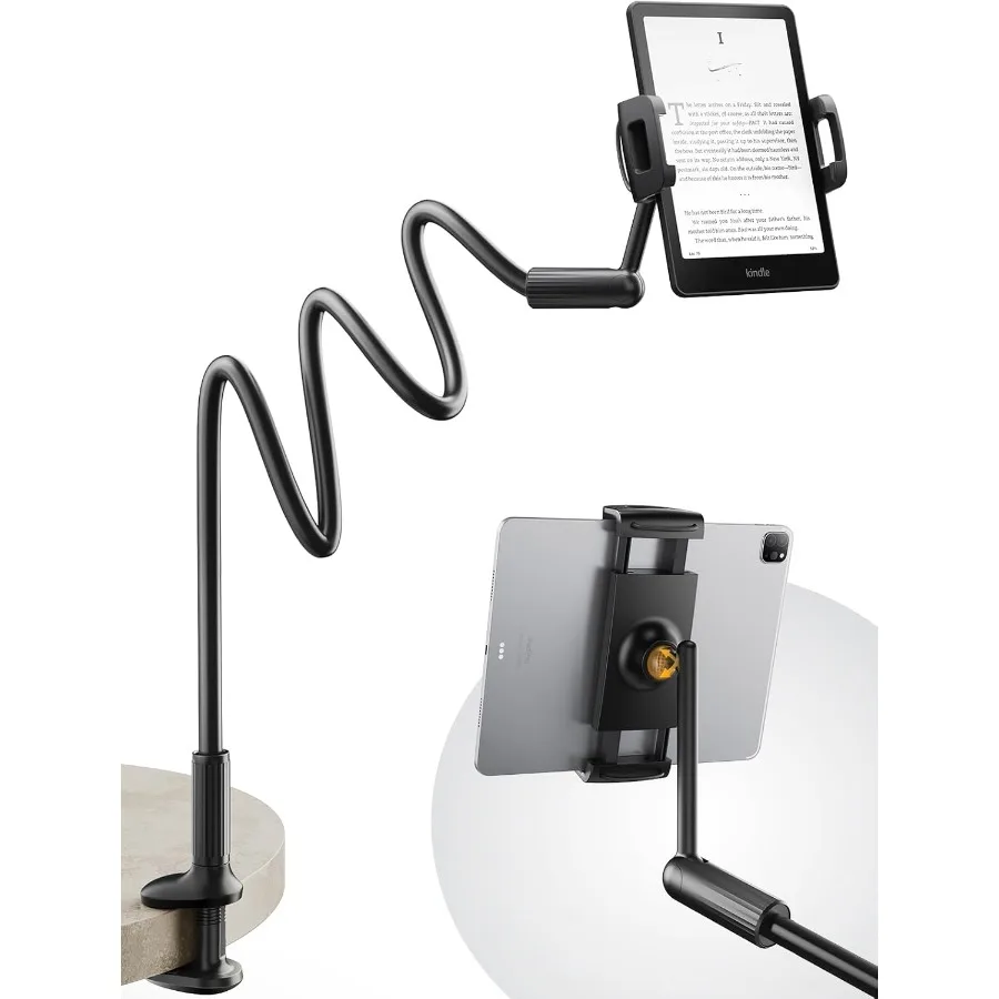 

SAIJI 47 Держатель Kindle на гибкой стойке Держатель для планшета для кровати с улучшенной базой Подставка для iPad с гибким ленивым кронштейном, совместимый с iPa