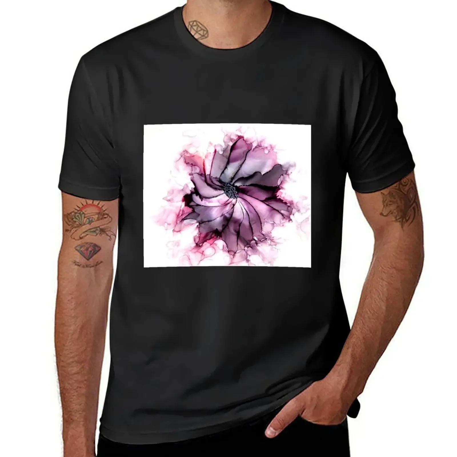 Dreamy abstract purple flower haze T-Shirt cheap stuff anime anime shirts men