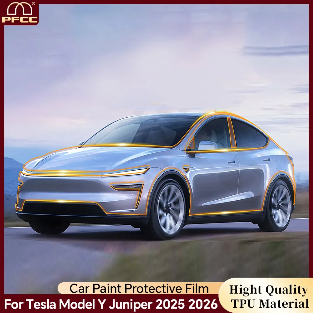 

For Tesla Model Y Juniper 2025 2026 9Mil TPU Anti-Scratch Paint Protection Film Body Pre-cut Clear PPF Resistant Car Accessories