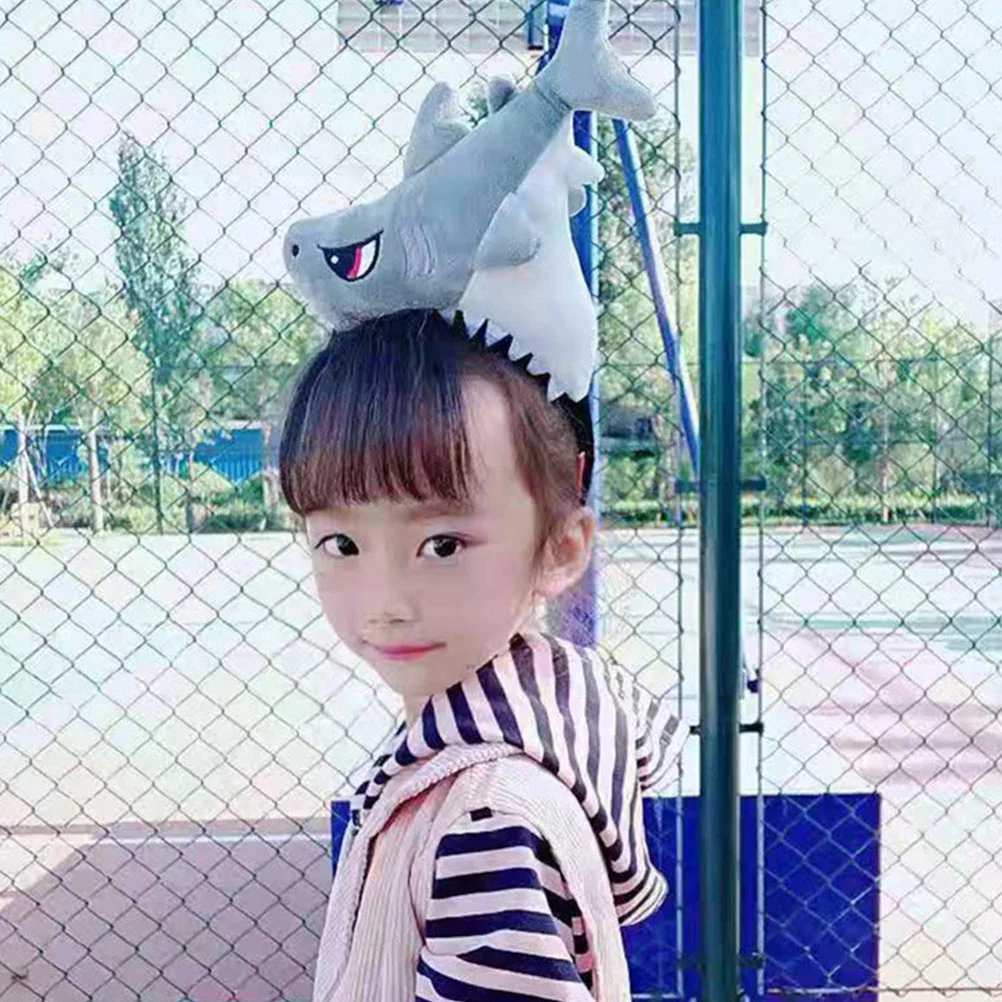 2 Pcs Shark Costume Adult Hat Cartoon Headband Kids Lovely Headdress Clothing Cards