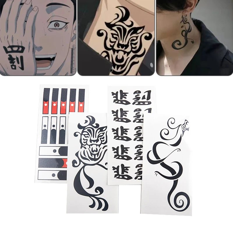 Anime Tokyo Revengers Tattoo Cosplay Sticker Waterproof Temporary Tattoo Sticker