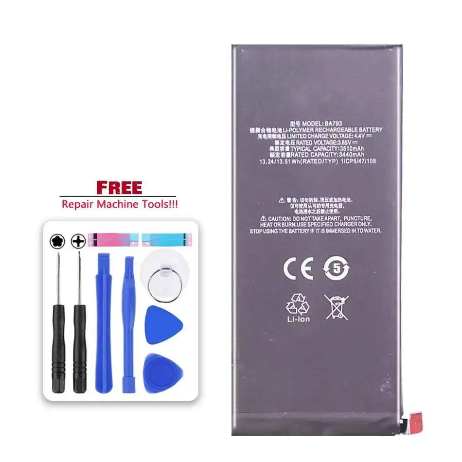 

3510 мАч BA793 аккумулятор мобильного телефона для Meizu Pro 7 Plus M793Q M793M M793H прочный