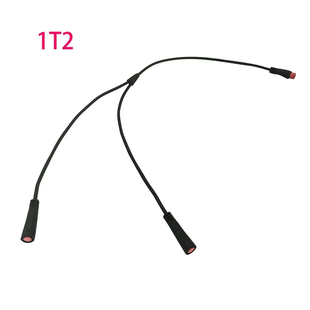 E-bike Y Splitter Cable RED 2 Pin Connector Electric Bicycle 1male To 2female Scooter Brake Sensor Cable Ebike Accessories