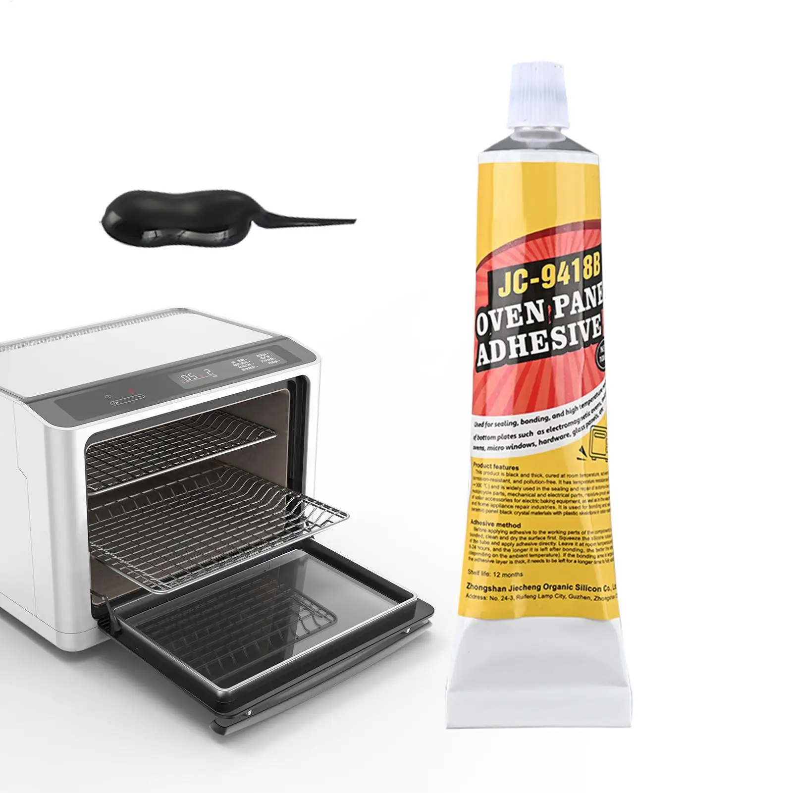 لاصق باب الفرن 100 مل إيبوكسي مقاوم لدرجات الحرارة العالية للسيراميك والمعادن، يثبت الشقوق على شواية الطباخ التعريفي في الميكروويف #3