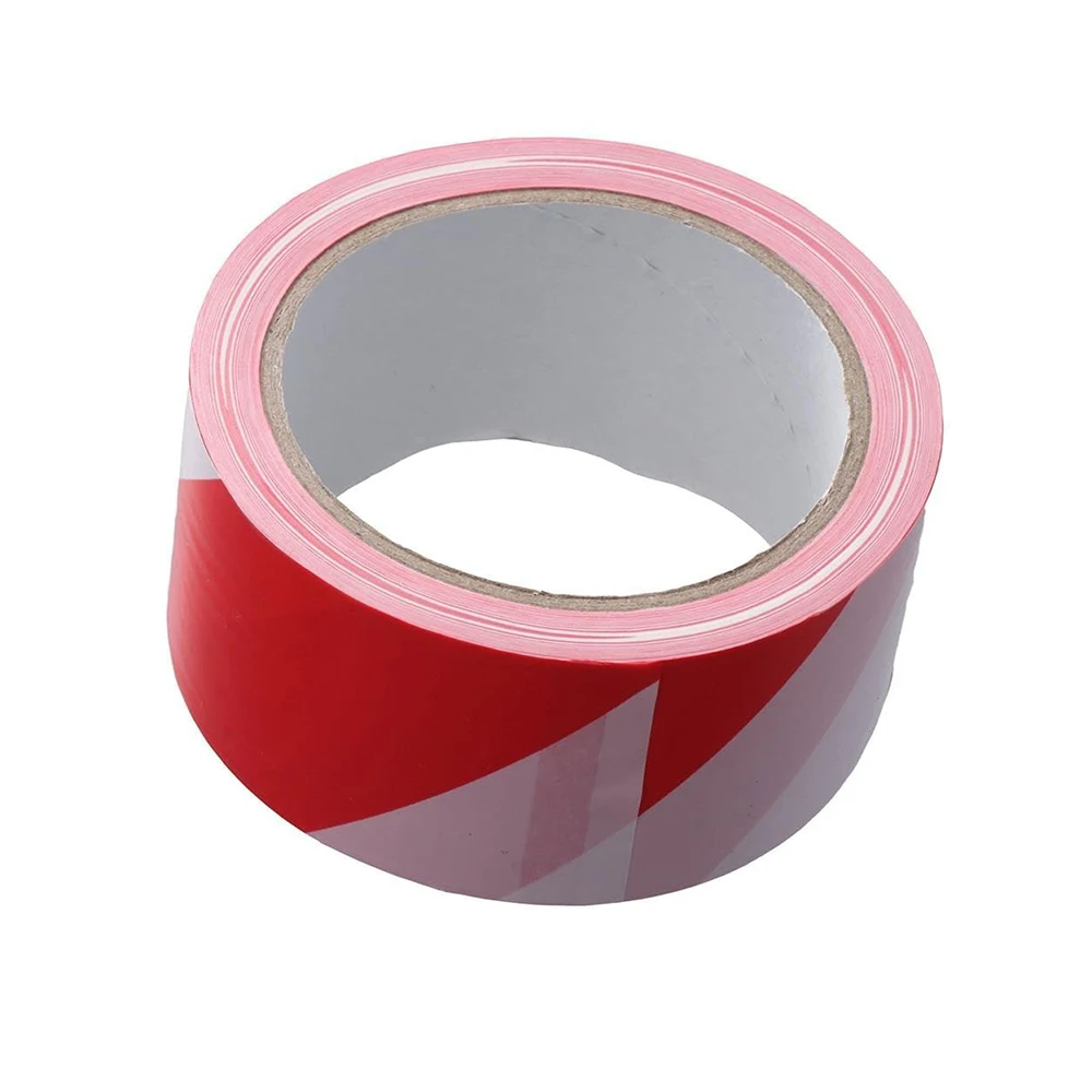 Red and white hazard warning, safety stripe warning tape, non adhesive barrier tape, suitable for warning dangerous buildings