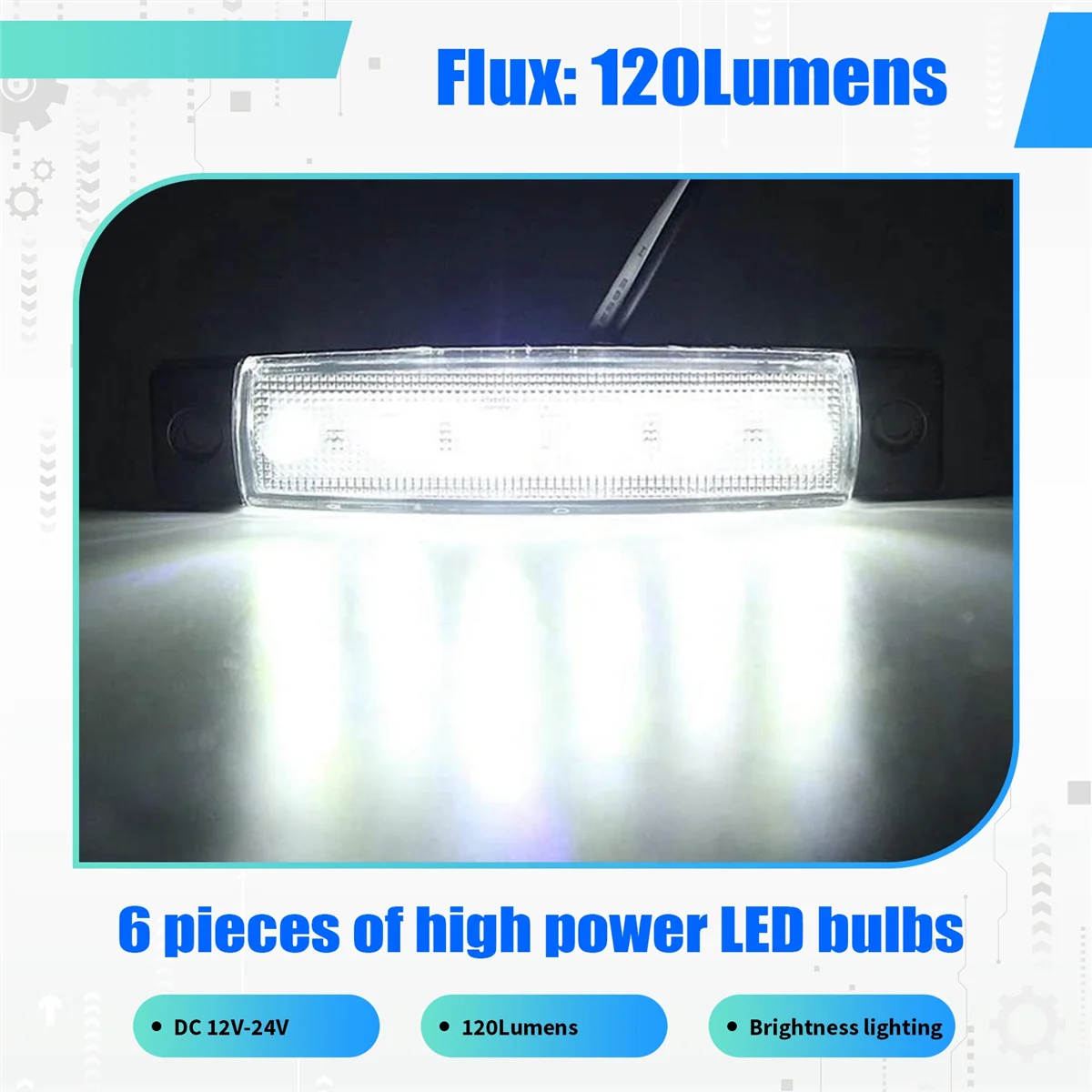 10 stuks Marine Bootverlichting, 12V 24V Waterdichte Boot Interieur Navigatie Strip Licht Dek Spiegel Stap Cockpit Verlichting, E XHX