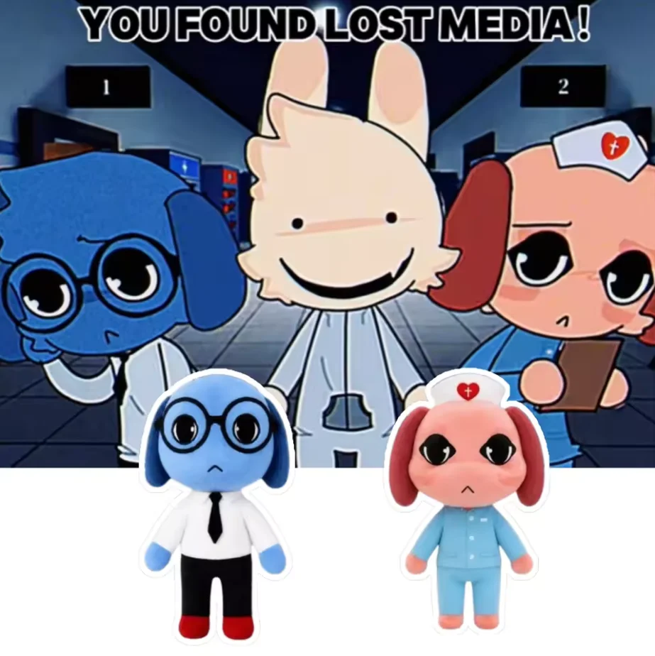 HOTSTOCK - Horror-Tierklinik-Plüschtier Blauer Hund Weiche Cartoon-Puppe Sammlerstück für Erwachsene Fans Heimdekoration Kuschelig