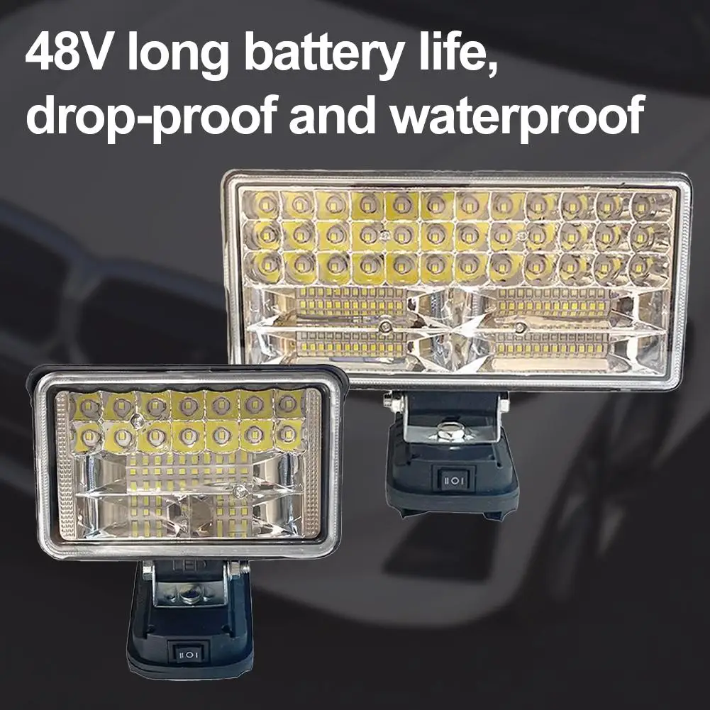 سطوع عالية LED ضوء العمل IP67 مقاوم للماء ABS بطارية متوافقة شحن مزدوج معدني وضع USB حامل قابل للتعديل O4G5 #3