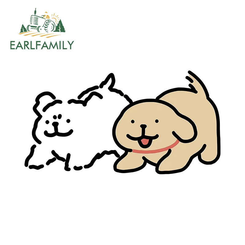 

EARLFAMILY интересные мальтийские и золотистые ретриверы автомобильные наклейки крутые наклейки на окклюзионные царапины простые автомобильные аксессуары