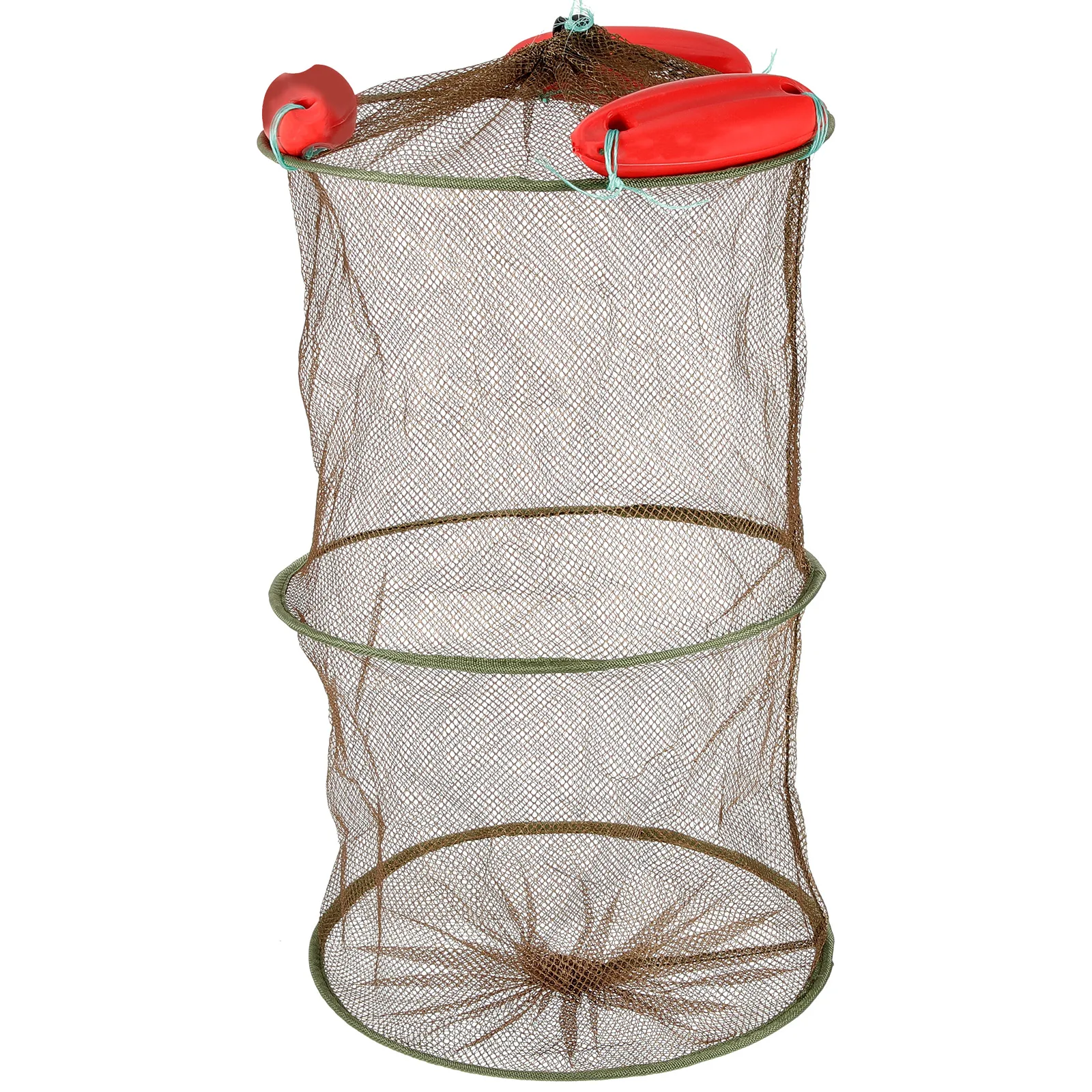 Nylon Collapsible Fishing Net Floating Thickened Fishing Mesh Drawstring Fish Shrimp Catching Net Mesh Fish Basket Fishing Tool