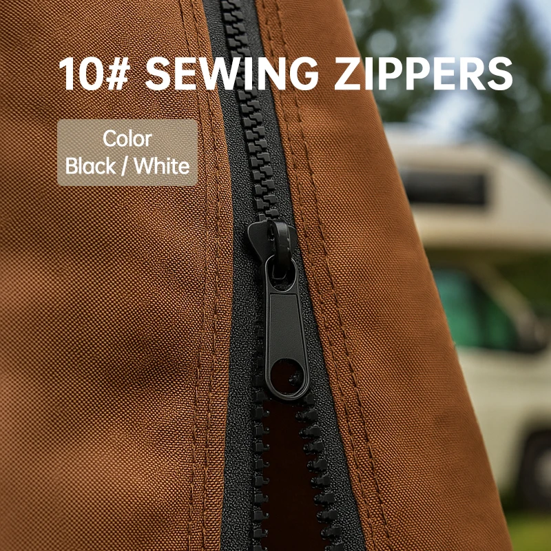 

10# 1-5Meters Resin Zippers Open-end Tail Double Side Slider for Jacket Coat Tent Long Zips Repair Kits DIY Sewing Accessories