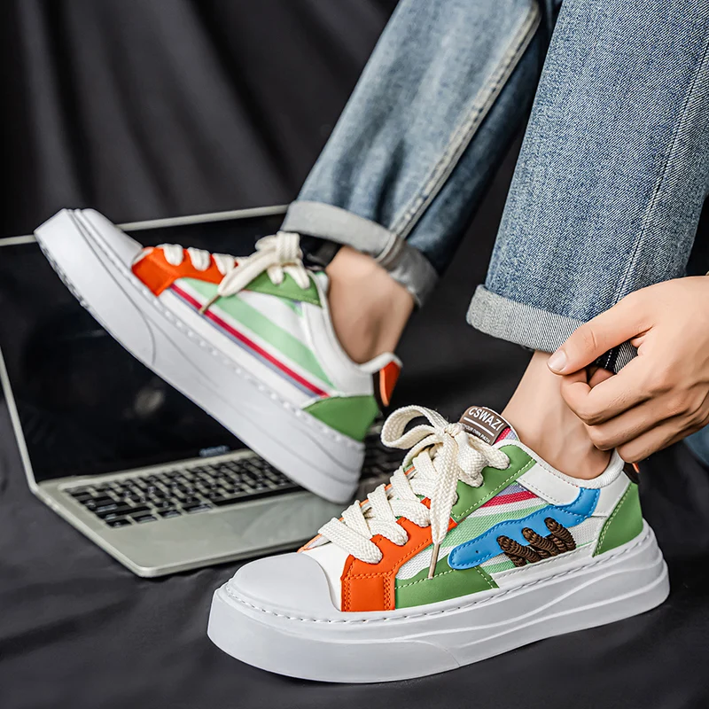 حذاء رجالي تنفس سميكة سوليد أحذية رياضية كاجوال في الهواء الطلق الجري أربعة مواسم جديد تنس الرجال باطن لينة الراحة الذكور أحذية رياضية