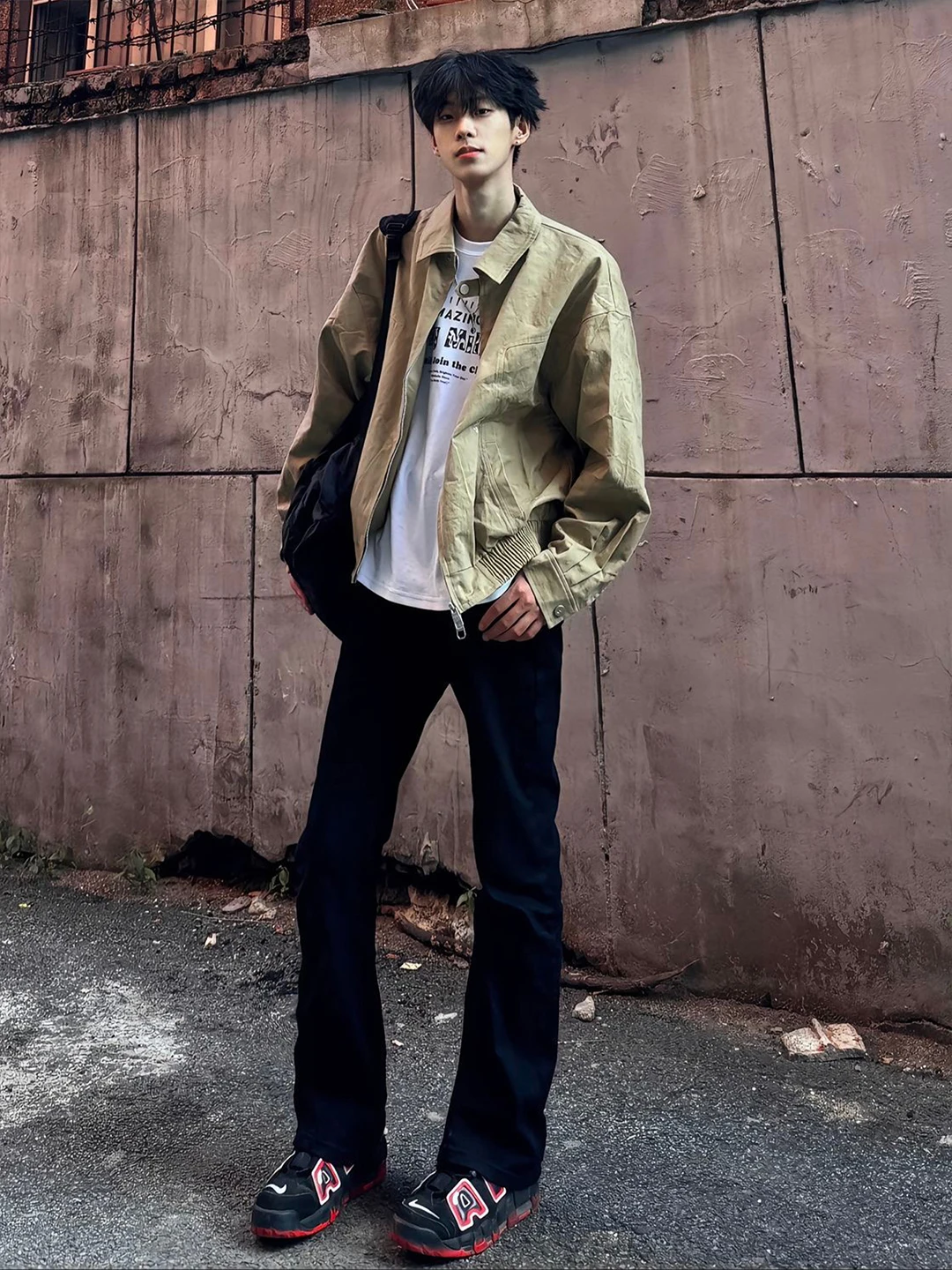 

Bla Slim Fit Straight Leg Jeans Men's Sle American High Street Vibe Autumn Faion Youthful Trendy mid Waist Zipper