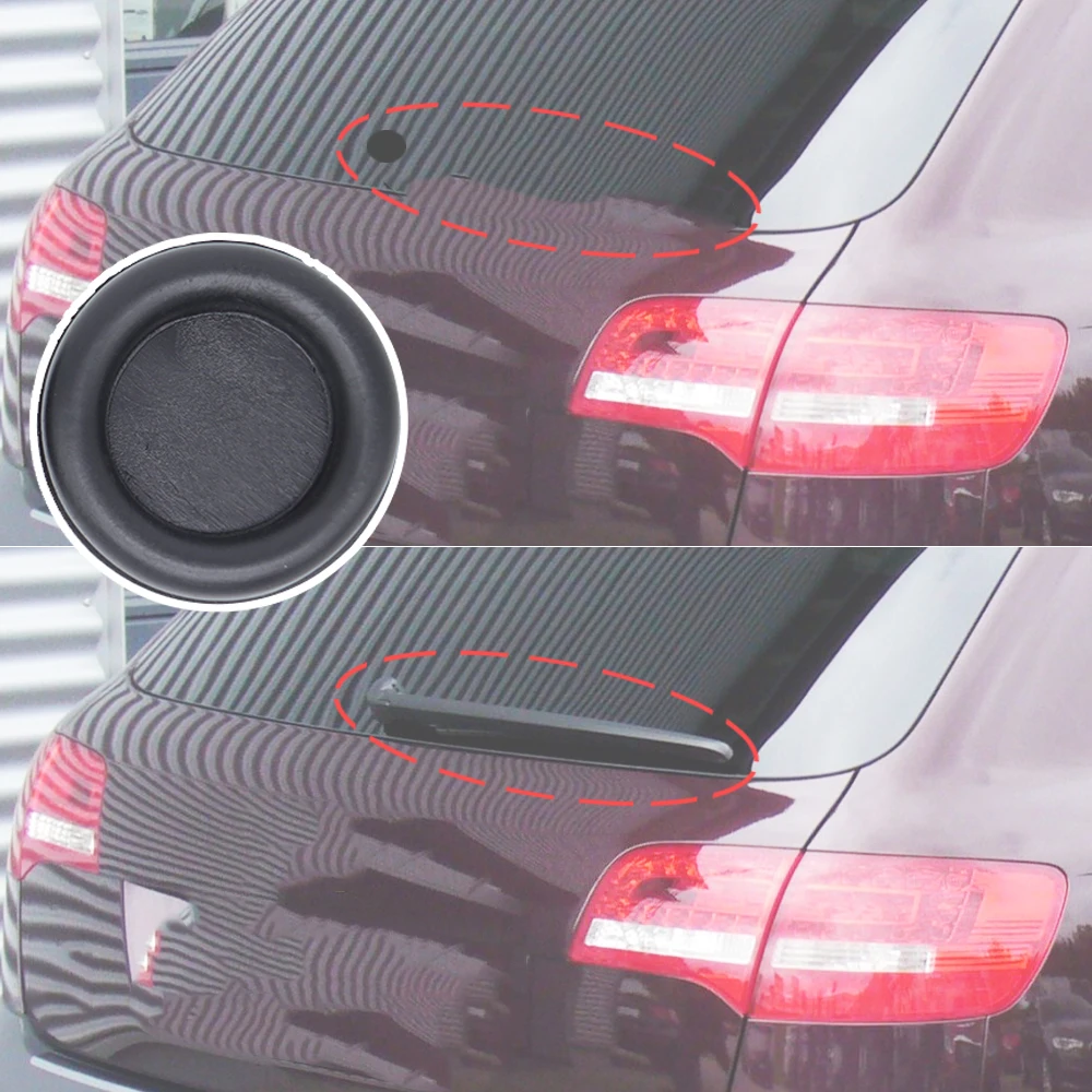 

For Audi A6 C4 C6 C5 C7 1994 1995 1996 1997 1998 1999 - 2018 Car Rear Window Wiper Windshield Delete Bung Seal Blade Arm Cap