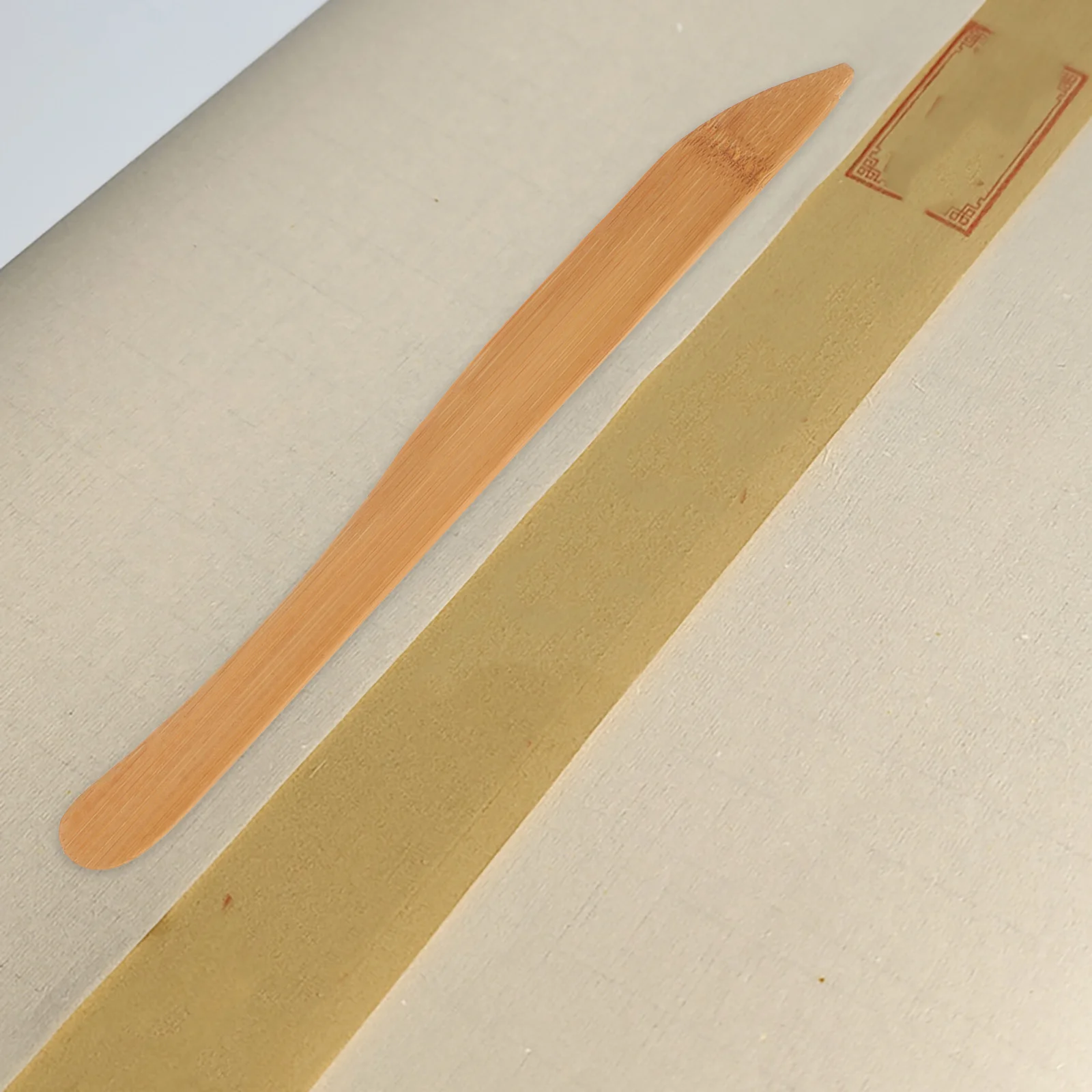 Bamboo Paper Cutter Household Envelope Opener Lightweight Portable Multi-Function Letter Opener Office Accessory