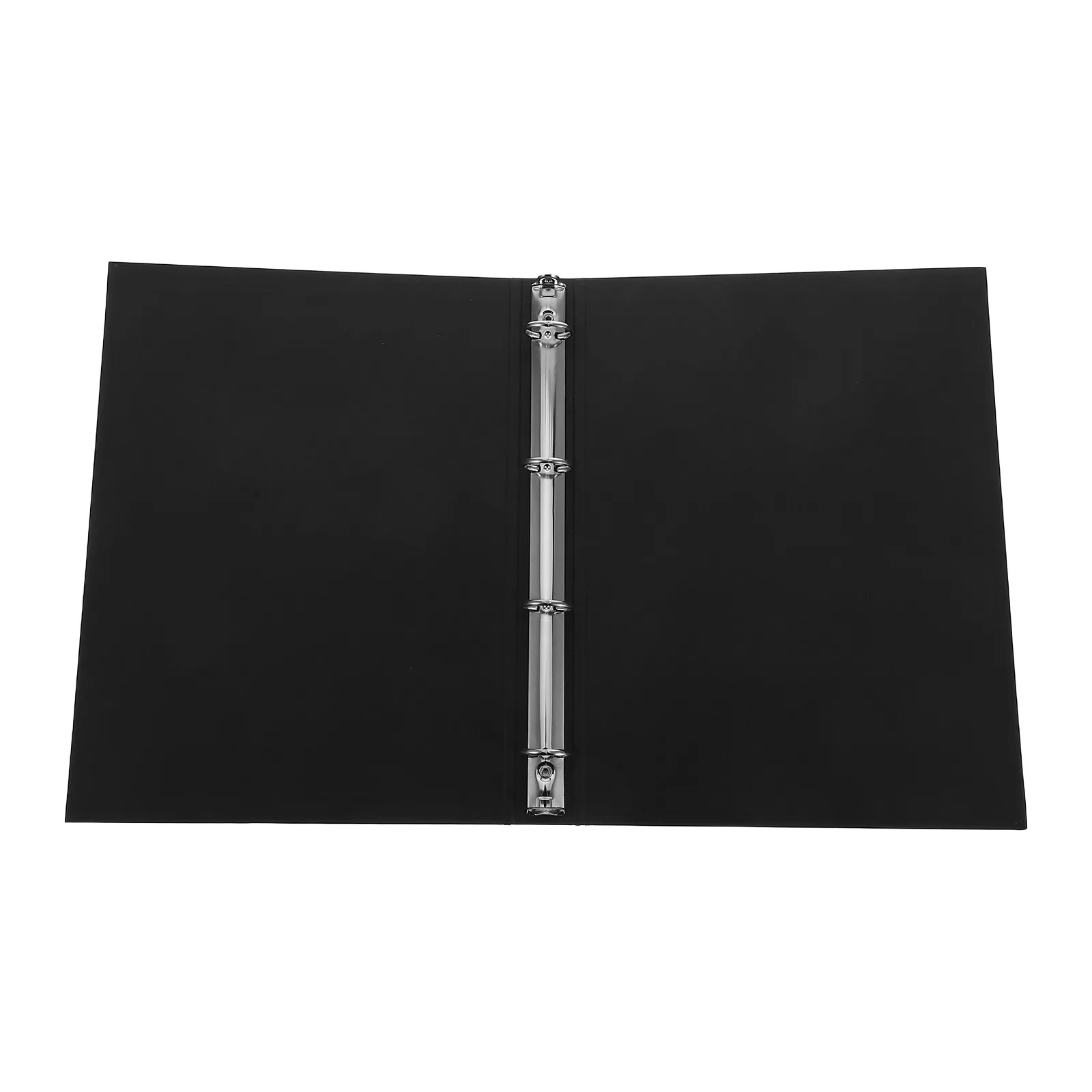A4-Notizbucheinband, schwarzer Kraftpapier-Ordner, nachfüllbar, 6-Ring-Organizer für lose Blätter, Dokumentenordner für den Büro- und Schulgebrauch