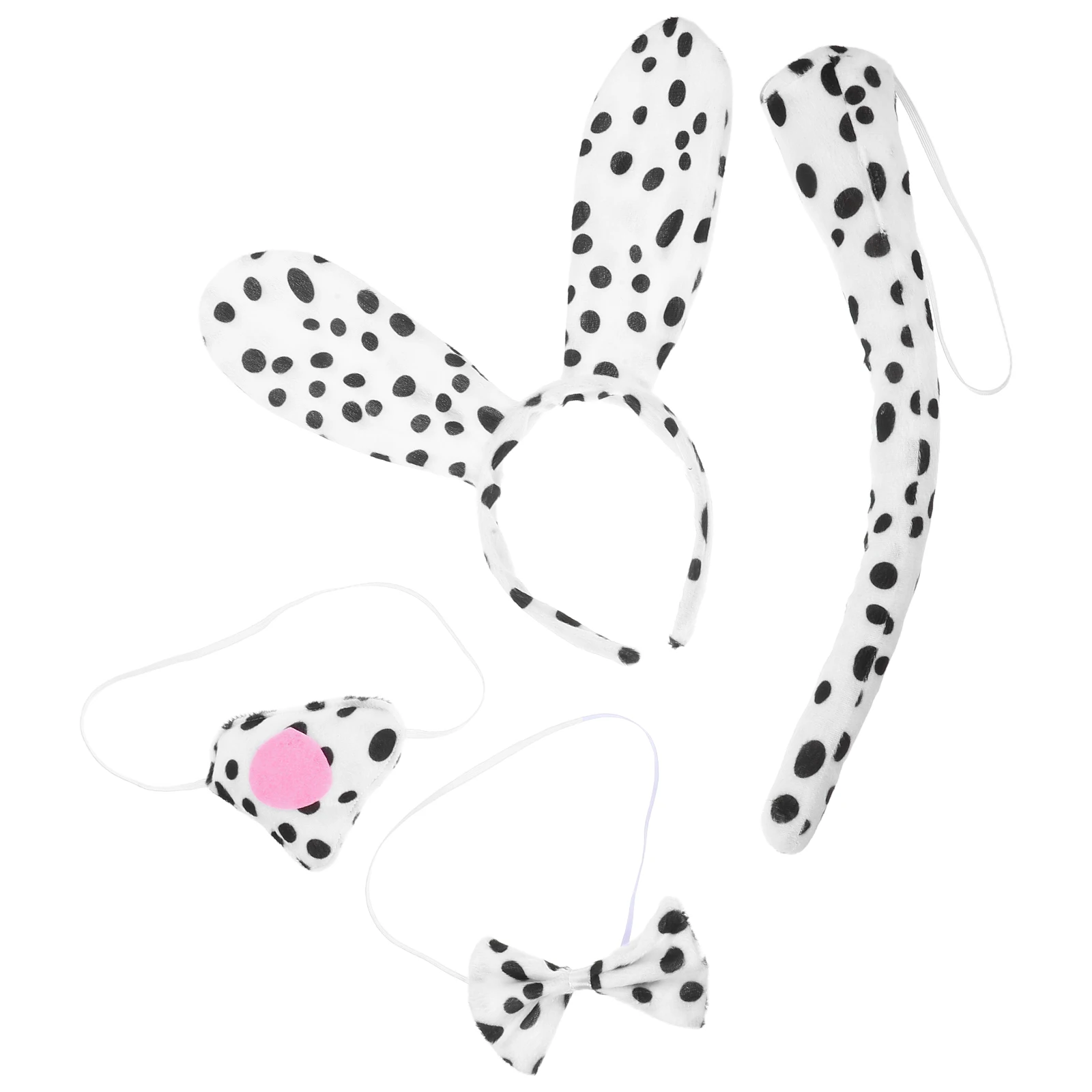 

Dog Costume Kids Dalmatian Headb Animal Ears Hair Clips Child Fabric Accessories Halloween Party Play Costumes