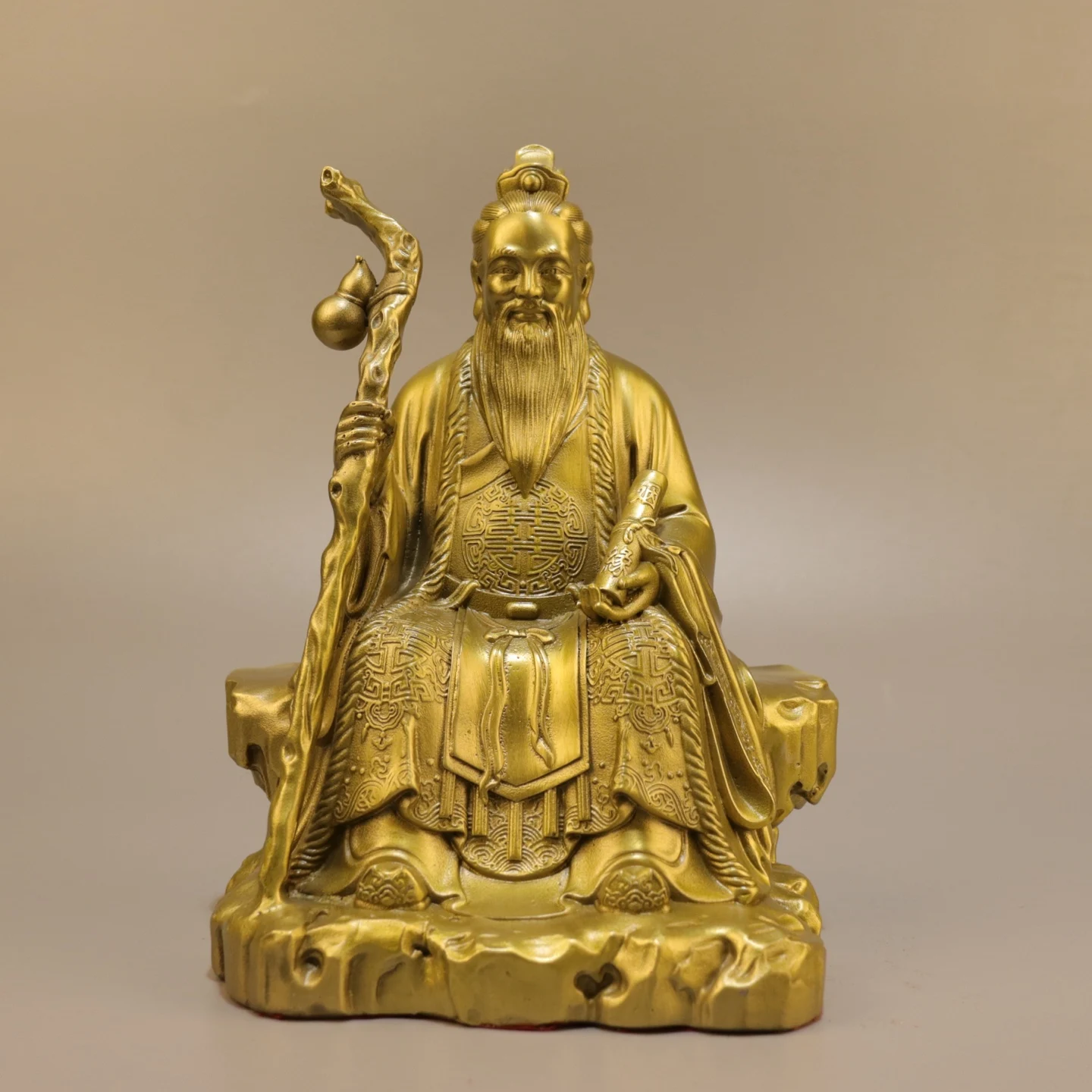 

Юэ Лао - Латунная статуя домашнего декора для любовного оформления, элегантный декор для рабочего стола для гостиной, полностью медная фигурка благословения