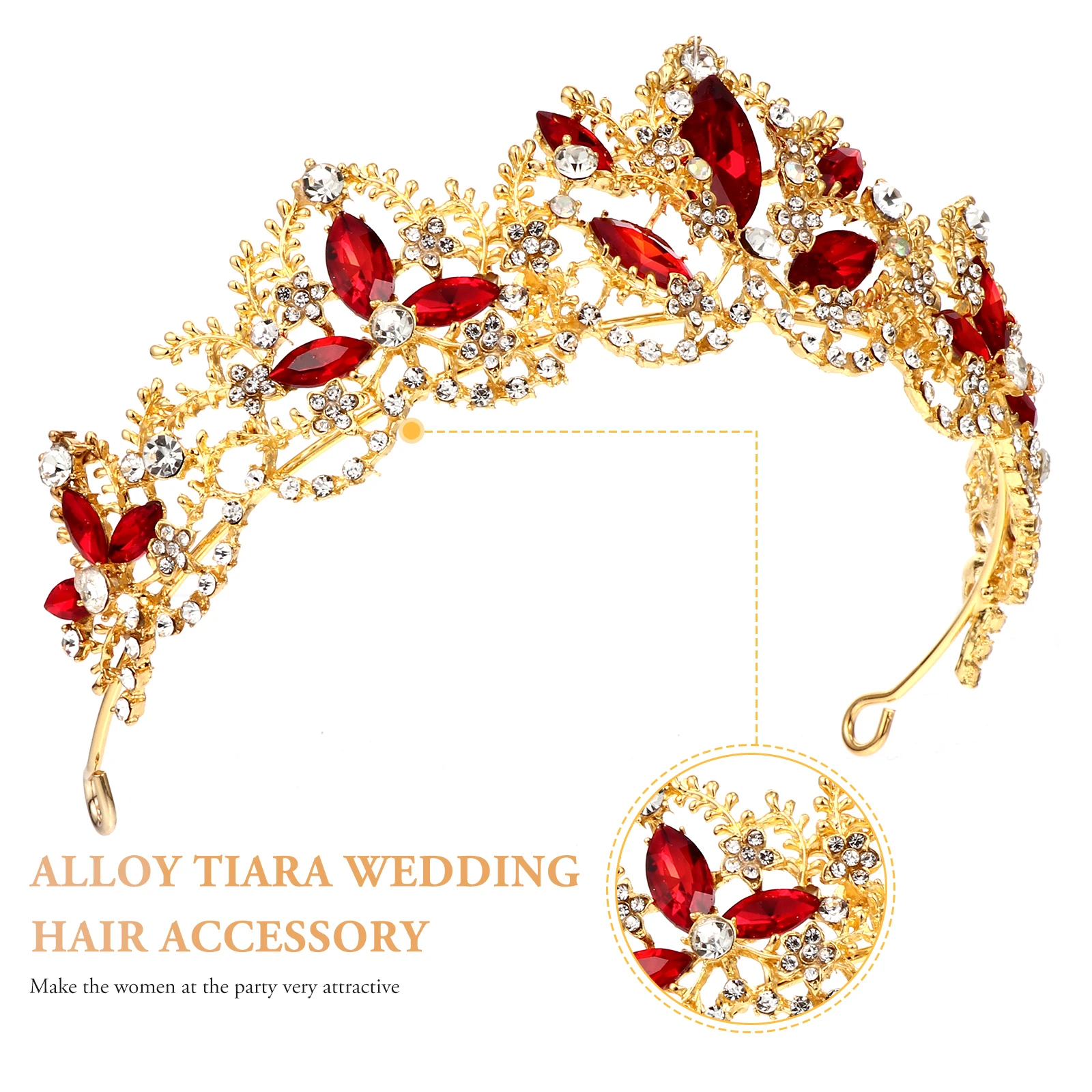 

Bride Headpieces for Wedding Hair Accessories Crown The Rhinestone Braid Alloy Material Decoration
