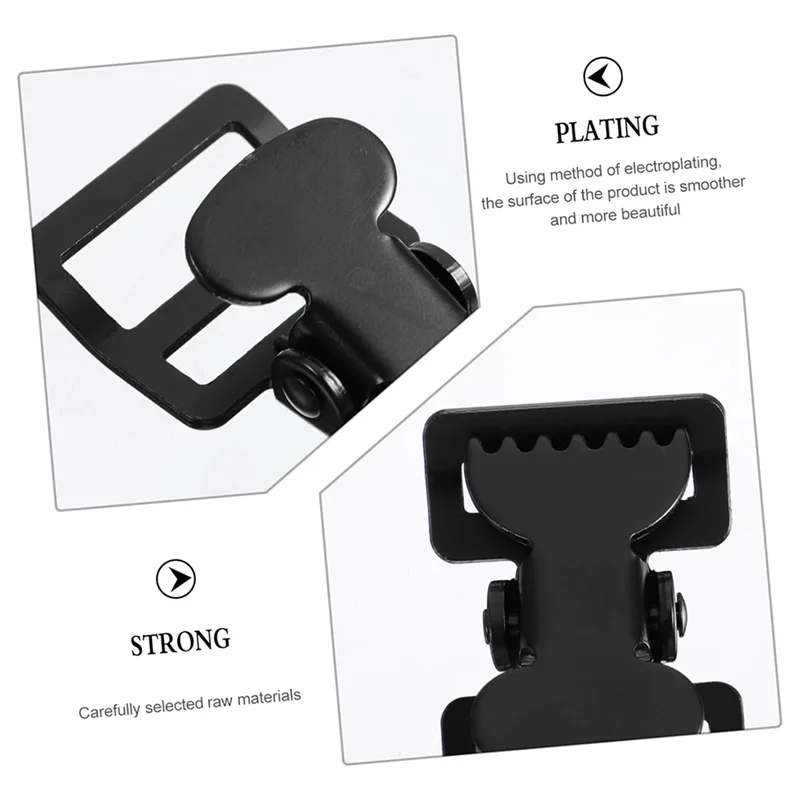 WORTHOWN-5Pcs Webbing CLAMP หัวเข็มขัดเหล็ก QUICK RELEASE CLIP LATCH Clamps สําหรับ Duty เข็มขัด Suspenders