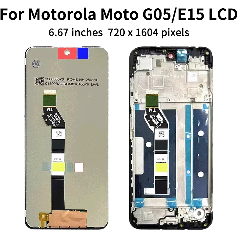 OEM dla Motorola Moto G05 G15 G35 G45 G55 G75 G85 Wyświetlacz Ekran dotykowy Digiziter Dla Moto G15 Wyświetlacz mocy E15 Ekran — zdjęcie produktu 2