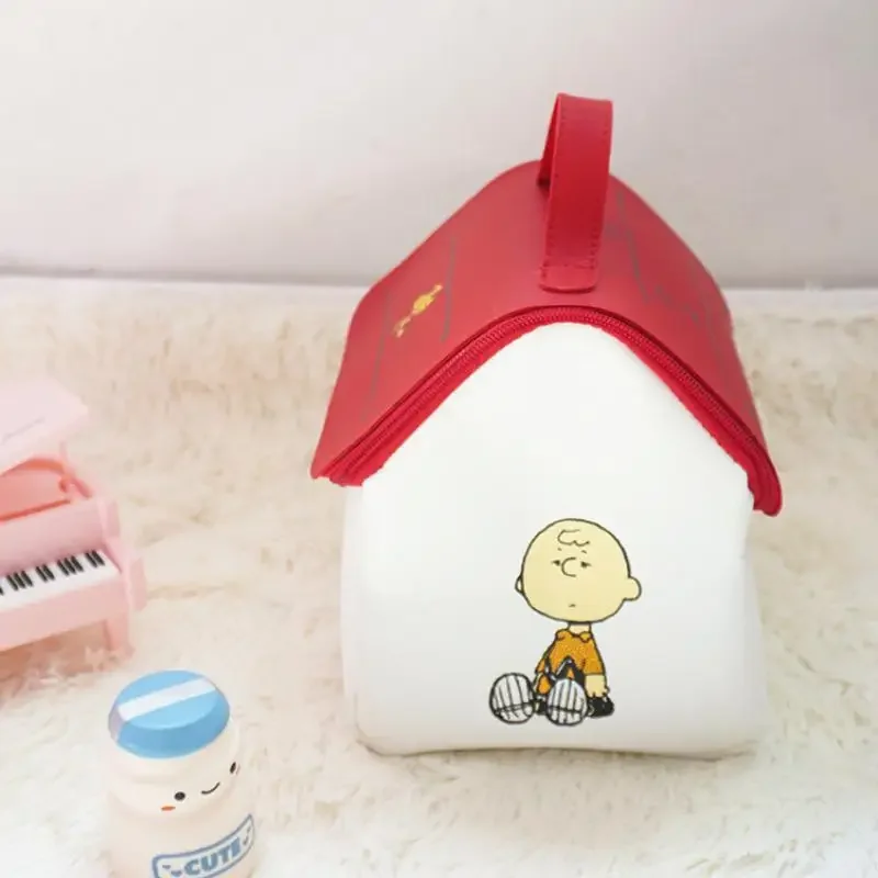 Novo anime kawaii snoopy bonito casa design saco de armazenamento grande capacidade dos desenhos animados sacos de maquiagem viagem prático casa presentes para meninas