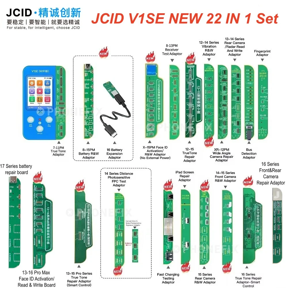 JC V1S V1SE Dot Projector for Iphone Face ID Fix Photosensitive Original Color LCD Baseband Logic Battery Fingerprint Programmer