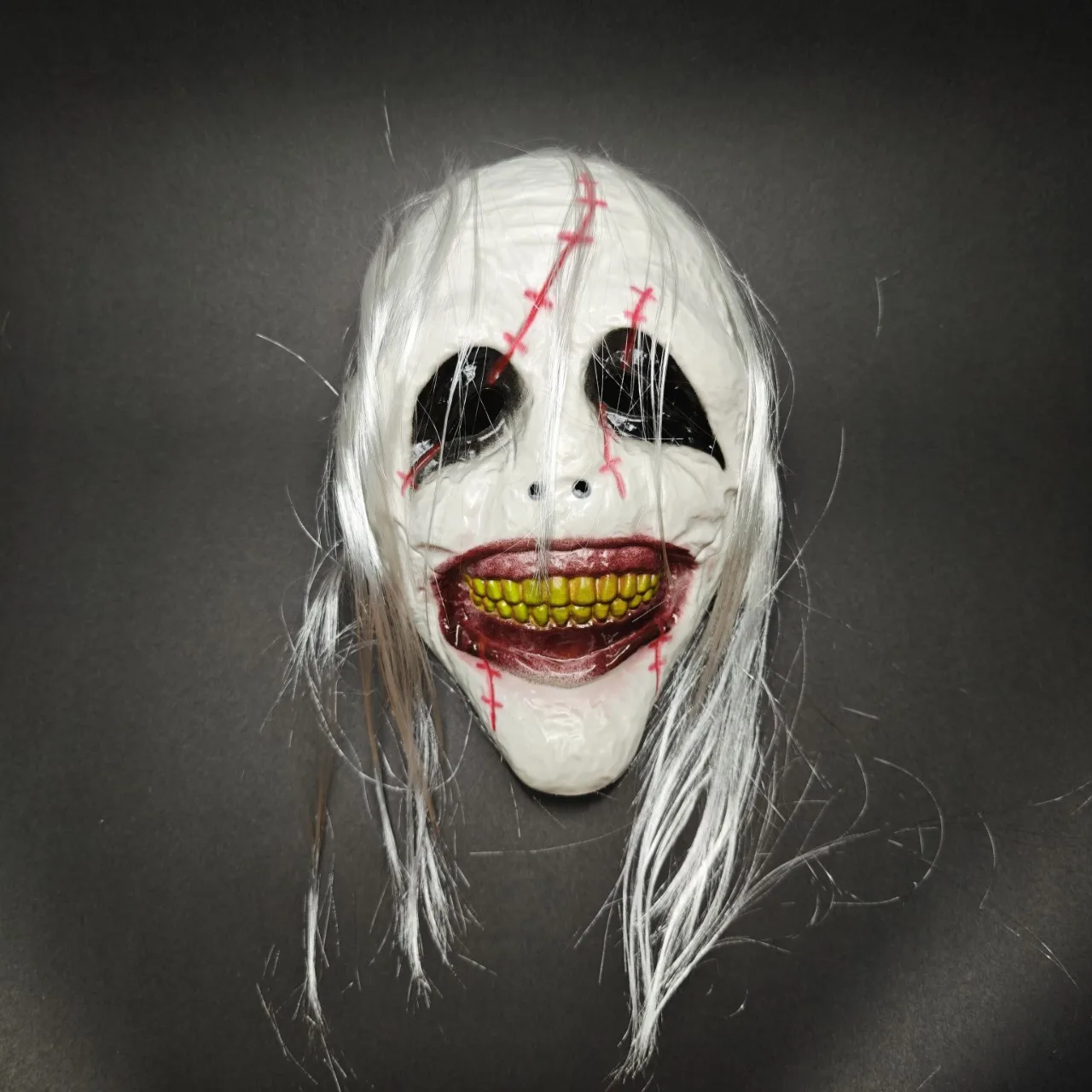 Topeng Badut Horor Halloween dengan Bahan Akrilik, Aksesoris Kostum Trendi untuk Pesta Cosplay Seram di Halloween