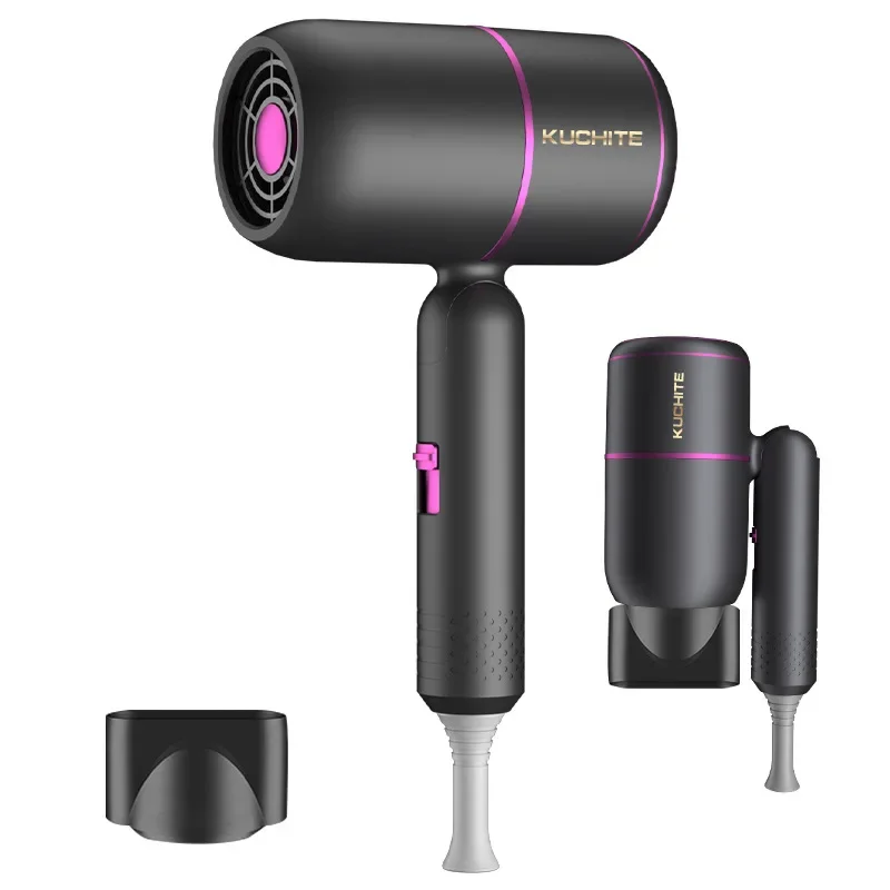 

Professional Travel Hair Dryer - Air Collecting Nozzle, Hot Cold, Folding Handle - Home Salon Gift