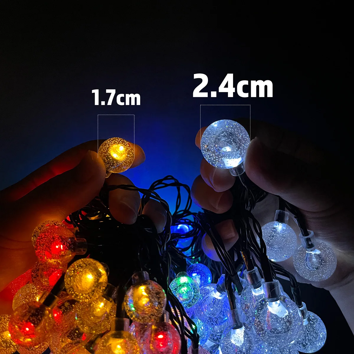20 ~ 200LED سلسلة أضواء الشمسية في الهواء الطلق كريستال الجنية ضوء عيد الميلاد جارلاند 8 وضع مقاوم للماء مصباح فناء لحديقة ديكور الحفلات