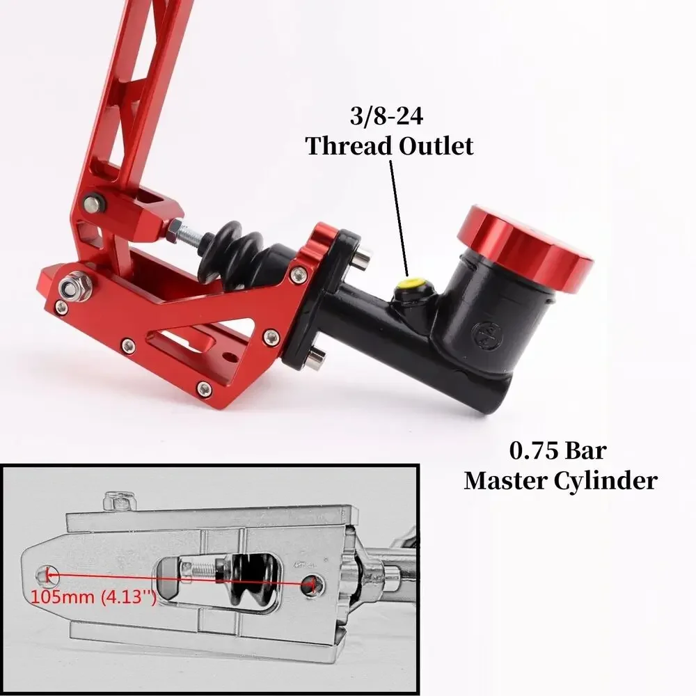 Hand Brake Aluminum Drift Hydro E-Brake Racing Hydraulic Handbrake Long Level Red Gear Kit Black Red Silver