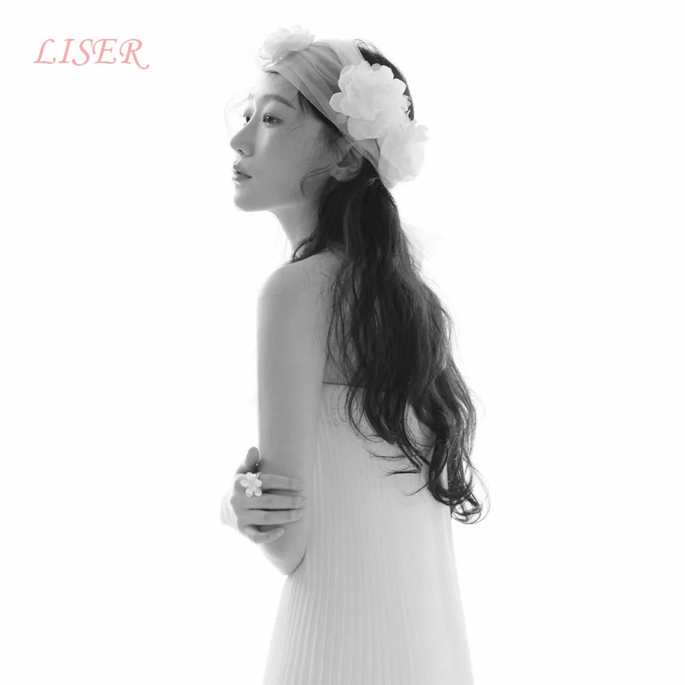 

Фата Liser Veil для свадебных платьев, фотосессий, из шелкового тюля с цветами, на заказ, нежная, элегантная, для невесты