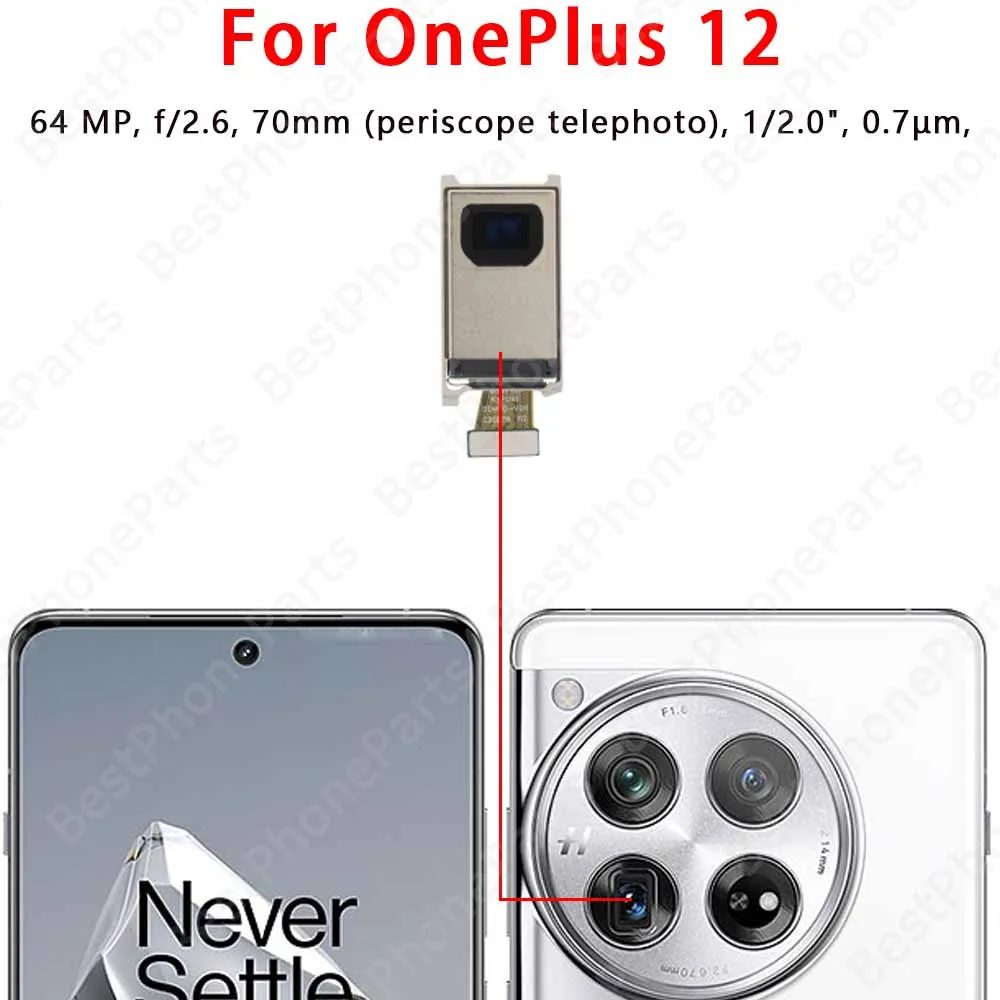 Front Selfie and Rear Back Camera For OnePlus (1+) 11 12 OnePlus11 Main Facing Camera Module Flex Cable Replacement Spare Parts