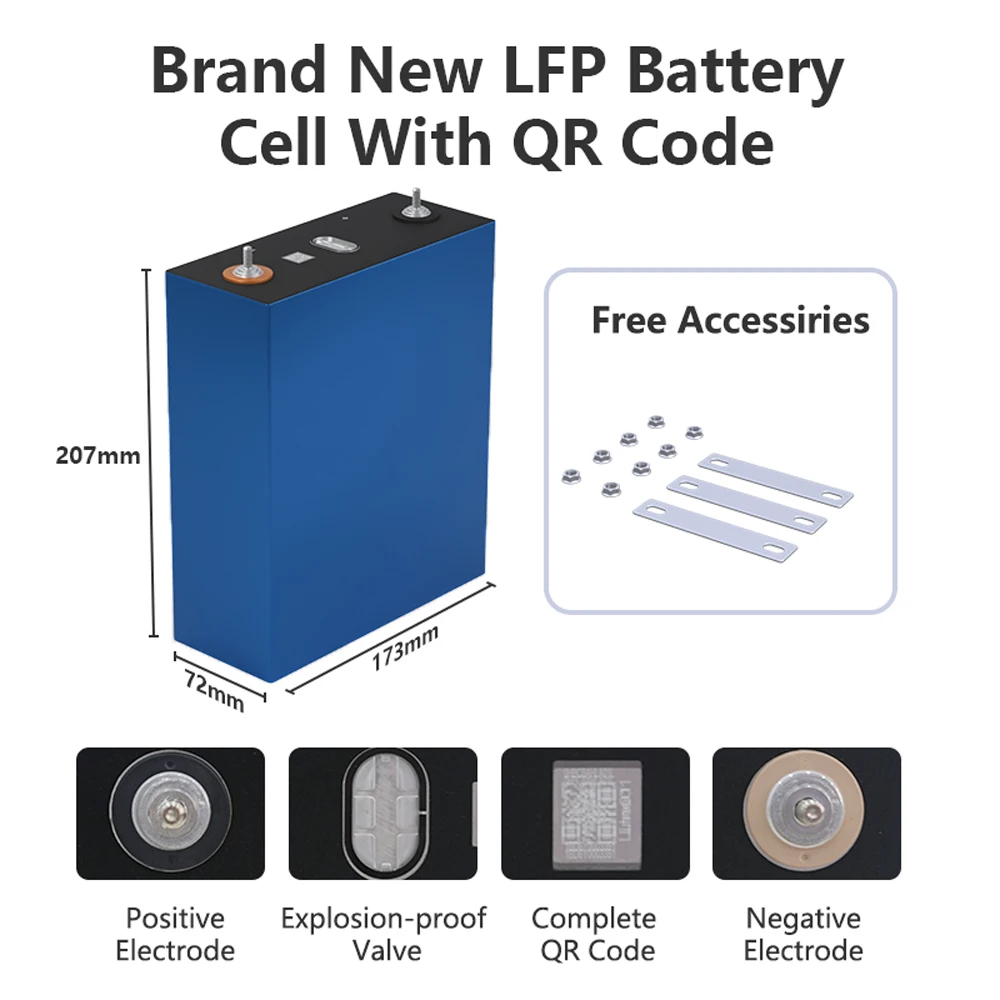 Cornex 314Ah بطاريات ليثيوم أيون المنشورية الصف A + 3.2V 52Ah 100Ah 280Ah 300Ah 314Ah 340Ah Lifepo4 بطارية البطارية الشمسية