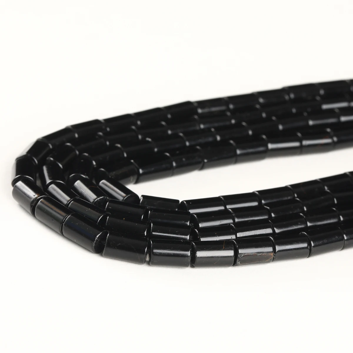 6x9mm Natural Black Tourmaline Cylinder Shape Bead Loose Spacer Tube Bead for Jewelry Making Diy Necklace Bracelet Accessory
