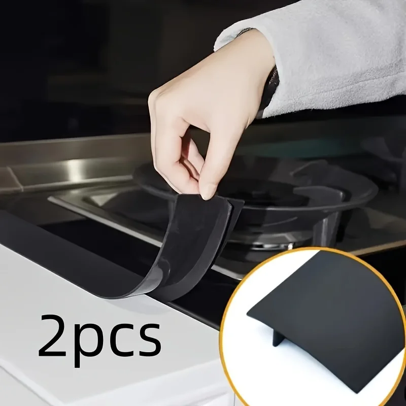 2Pcs Thick Silicone Stove Gap Covers, Kitchen Oil Proof Anti-Dirt Silicone Sealing Strips Gap Filler For Cooktop