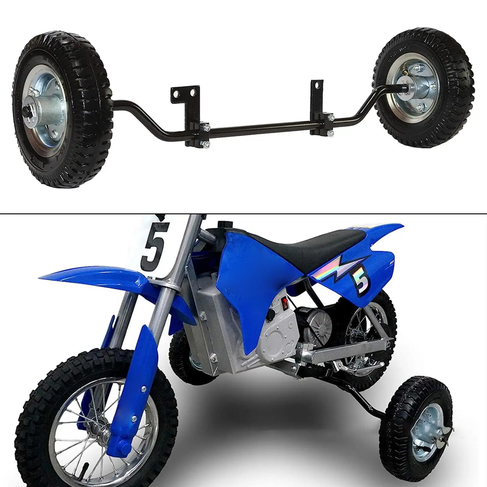 

Сменные тренировочные колеса с регулируемой по высоте осью из цельной стали для MX125 MX350, профессиональная простая сборка