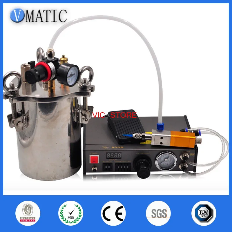 

Free Shipping Automatic Glue Fluid Liquid Dispensing Equipment Pneumatic Dispenser Valve Pressure Tank With Accessories