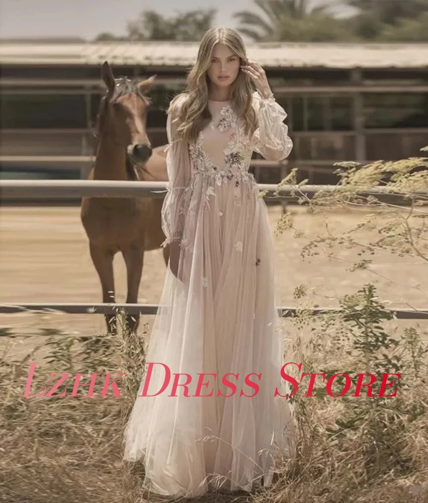 تخصيص رشيقة الأورجانزا ألف خط ثلاثية الأبعاد القوس يزين اللؤلؤ مساء فستان موضة طويلة الأكمام س الرقبة الطابق طول فساتين لحضور الحفلات الموسيقية