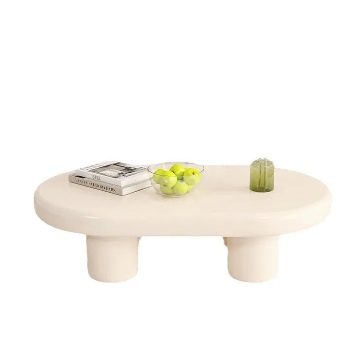 

Кремовый журнальный столик в стиле инфлюенсеров для небольшой квартиры, для гостиной, домашний кофейный столик