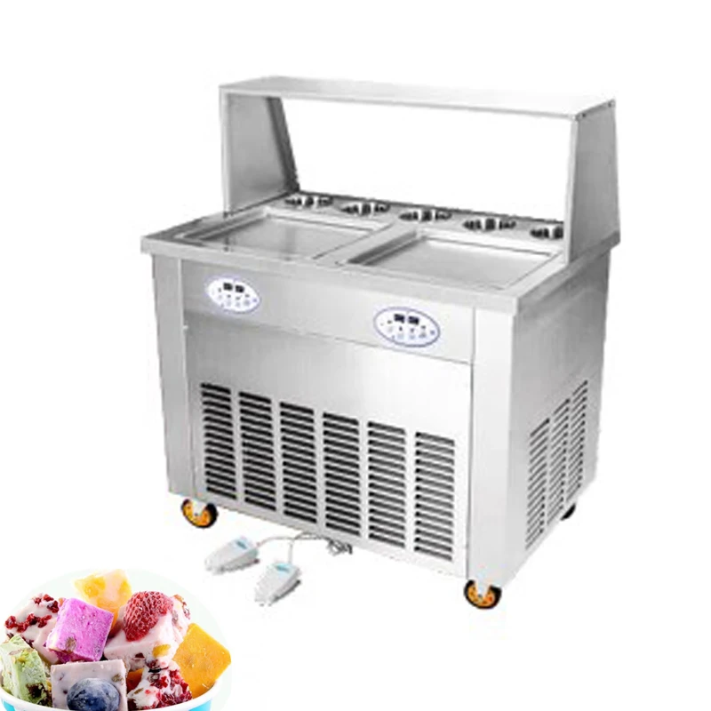 

Countertop Frying Ice Cream Roll Machine Square Electric Stir Fry Ice Cream Maker Fried Yogurt Machine