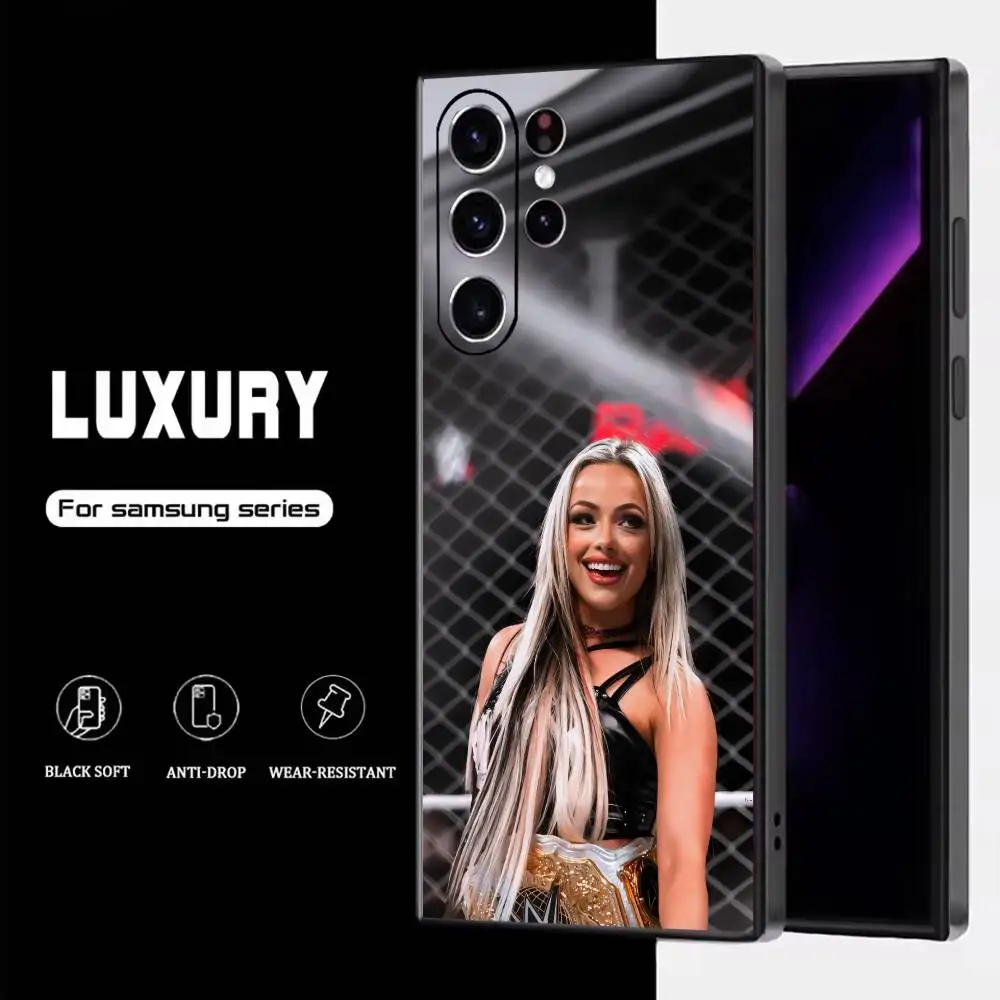 W-WWE L-Liv Morgan Phone Case For Samsung S25,S24,S23,S22,S21,S20,S10,Ultra,Plus,Lite,FE,Soft Silicone Black Cover