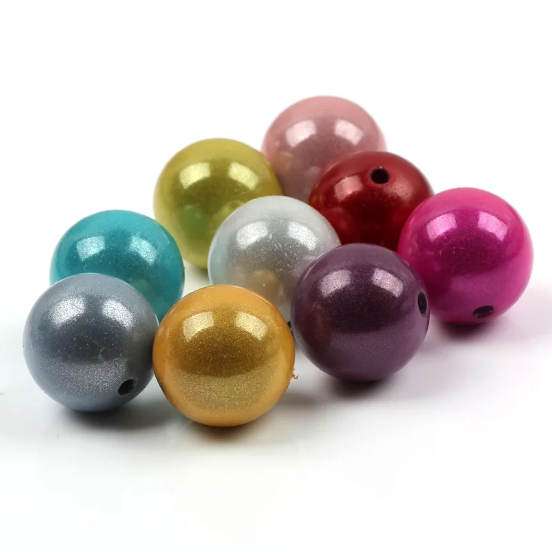 OlingArt 20mm 9Pcs Mixed Color 3D Illusion Miracle Acrylic Spacer Bead Bubblegum Fantasy DIY Choker Necklace Jewelry Making