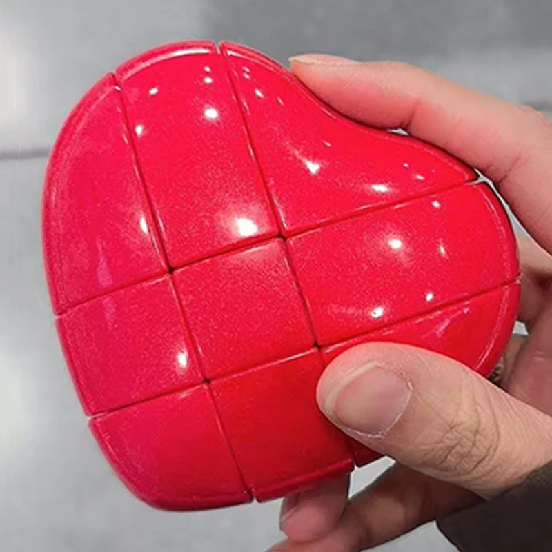 YJ Heart Shaped Speed Cubes 3X3X3 Brain Teaser Educational Puzzle Toys For Kids Children Gifts Cube Magique кубик рубика