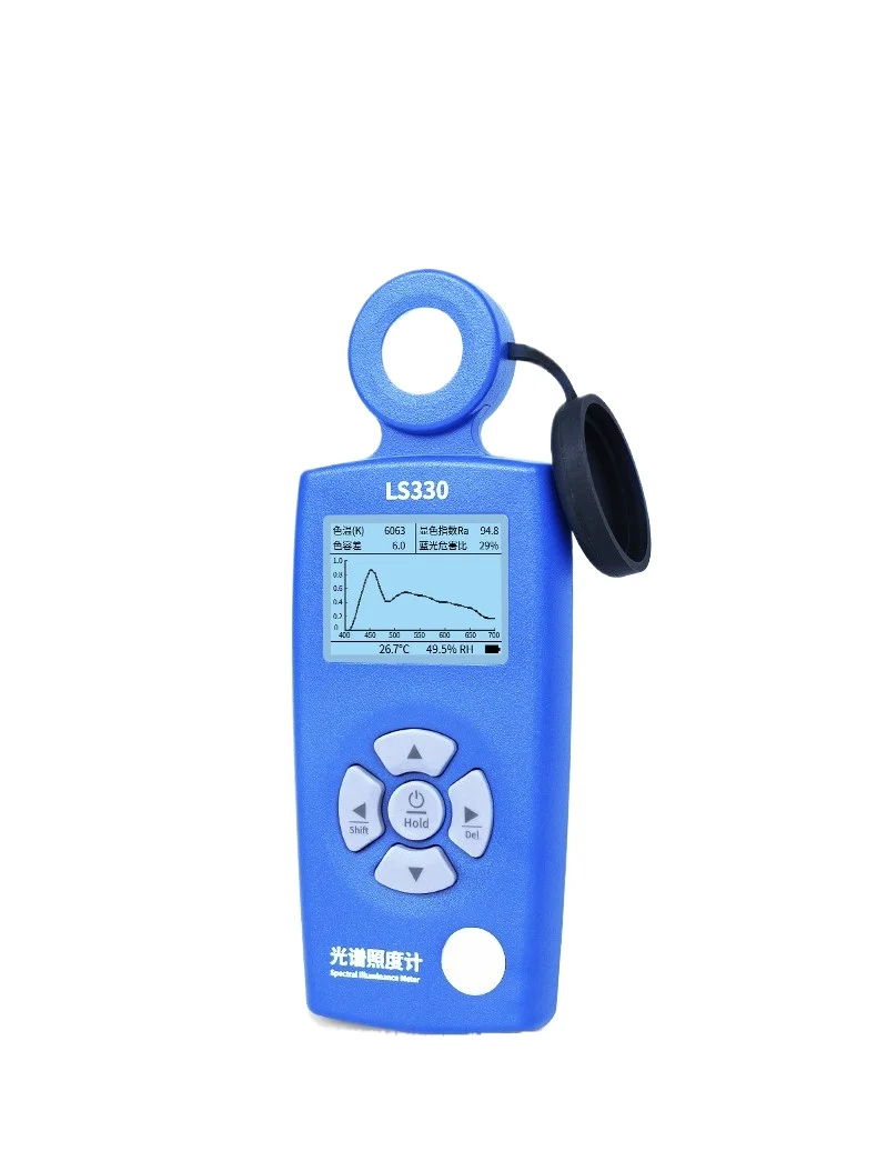 Spectral Illuminance Meter Handheld High Precision Digital Portable Light Tester for Plant Color Temperature Measurement